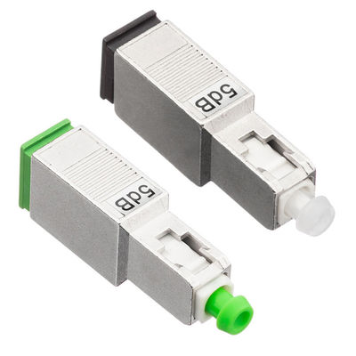 Simplex 2.0mm Fiber Optic Attenuator, 5db SC APC Attenuator Dengan Bahan Logam Plastik