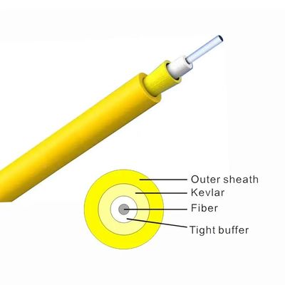 Kabel serat optik Indoor 2 inti Rangkap 8-Tipe berkualitas baik GJFJV