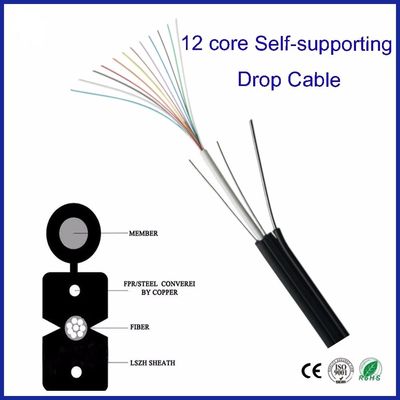 Kualitas Tinggi GJYXFCH FTTH Optical Drop Cable 6 Cores dengan harga terjangkau