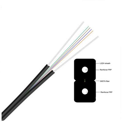 Outdoor Flat 2 Core Fiber Cable Single Mode Dengan CE Certified