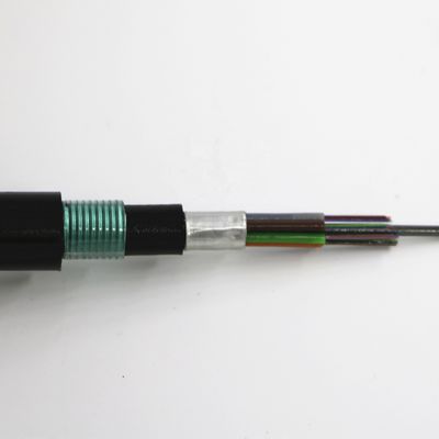 Kabel Serat Optik 12 Inti Terkubur Langsung Luar Ruangan G.652D Dengan Selubung PE