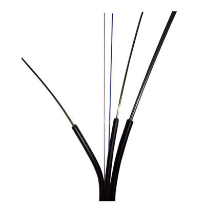 Kabel Drop FTTH Luar Ruangan yang Disesuaikan G657A1 G657A2 Tipe Warna Hitam