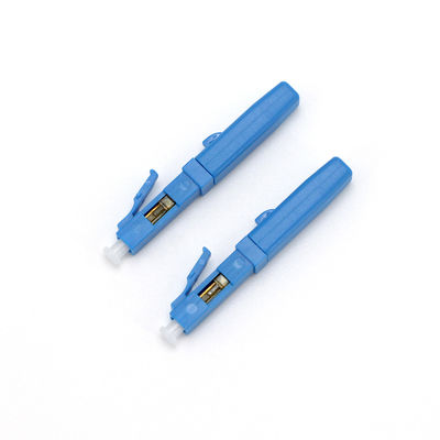 Konektor Serat Optik Warna Biru, Konektor Cepat LC UPC Untuk CCTV FTTH CATV
