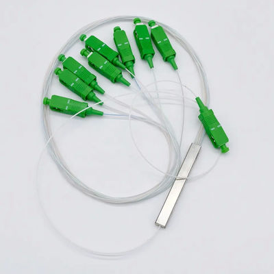 1×4 SC APC Fiber Optic Splitter, Mini Type PLC 4 Way Splitter Untuk TV Kabel