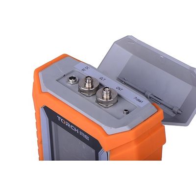 Pengukur Daya Serat Optik FTTH Warna Oranye Semua Dalam Satu Dengan Layar 3,5&quot;.