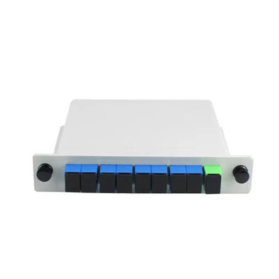 8 Way PLC Fiber Optic Splitter Cassette Tipe 1x8 Dengan Konektor SC APC