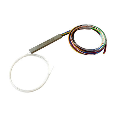 Tabung Baja Mini PLC Pemisah Serat Optik 1x4 Tanpa Konektor 1M OEM