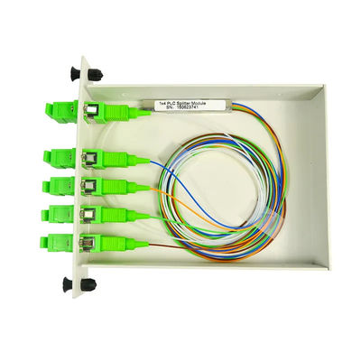 Pemisah Serat Optik yang disesuaikan, Pemisah PLC Kaset 1X32 Dengan Konektor SC UPC