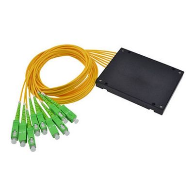 1×8 ABS Box PLC Splitter Dengan Connector 8 Way G657A1 Fiber Type