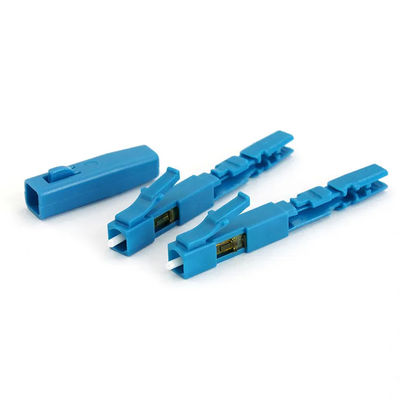 Konektor Serat Optik Warna Biru, Konektor Cepat LC UPC Untuk CCTV FTTH CATV