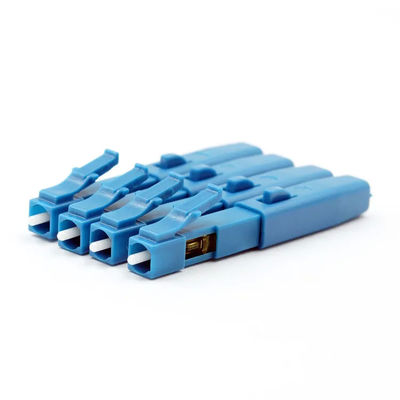 FTTH LC Fiber Optic Quick Connector Multimode Dengan Warna Biru Hijau Beige