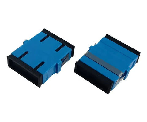 Adaptor Serat Optik SC UPC Single Mode Rangkap Bahan PC Warna Biru