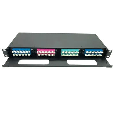 Panel Patch MPO Hitam, Kaset MPO Ke LC Dengan 12 Core 24 Core
