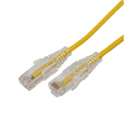 Kabel Patch Cat6A Ethernet yang Disesuaikan, S FTP Slim Patch Cord Dengan Panjang 5m 1m