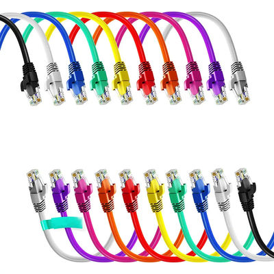 Kabel Patch Cat6A Ethernet yang Disesuaikan, S FTP Slim Patch Cord Dengan Panjang 5m 1m