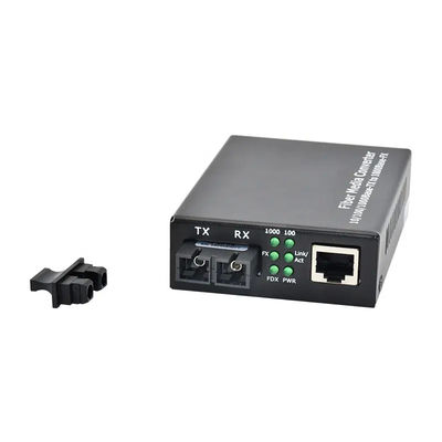20KM SC Single Mode Konverter Media Serat Optik 4 Port Simplex Rangkap Type