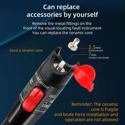 Aksesori Kabel Serat 650nm yang Disesuaikan, Pen Type Visual Fault Locator 30mw