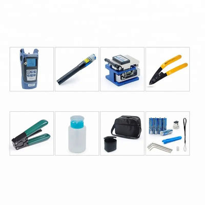 Kit Alat Serat Optik FTTH 12pcs Bahan Stainless Steel Multifungsi