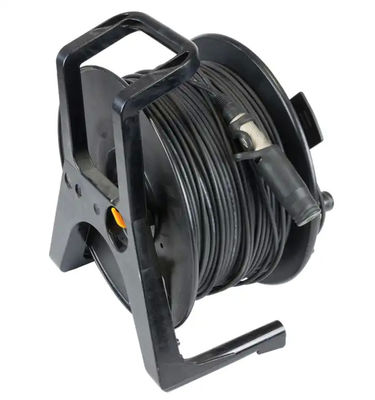 PC Plastik PCD380 Deployable Taktis Fiber Optic Kabel Roller Unbreakable Kosong Kabel Drum Reel