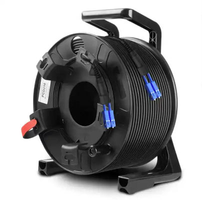 Black Outdoor Cable Rollers 300M 250M 200M 150M 100m LC ke LC Fiber Patch Cord Extension Cable Reel