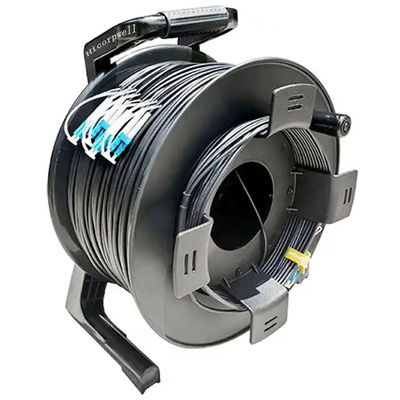 Black Outdoor Cable Rollers 300M 250M 200M 150M 100m LC ke LC Fiber Patch Cord Extension Cable Reel