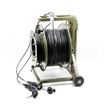Portable Retractable Fiber Optic Cable Reel Dengan Panjang 100M 200M 500M Armored Tactical Fiber Optic Patch Cord